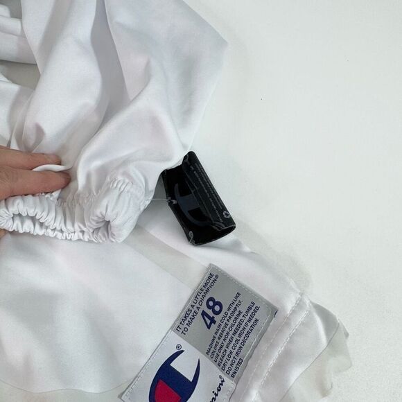 Champion Jacket Mens XL Pullover Warm Up Up Sweater Red White Blue Fully Lined - Picture 2 of 8